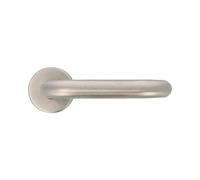 Amig - Set di maniglie con rosetta per porte - mod. 3R - 136 x Ø19 mm - Quadretto da 8 mm - Design elegante e semplice - Acciaio inossidabile - Argento