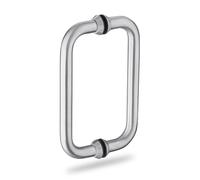 Amig - Set di Maniglie con Rosetta - Realizzato in Acciaio Inossidabile 18/8 - Misura: 19 x 200 mm - Finitura: Opaca