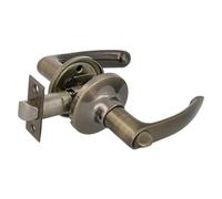 Amig- Set di maniglie | Maniglie con scrocco quadrato | Per porte interne | In zamak | Scrocco d'ingresso da 60/70 mm incluso | Per porte in legno con larghezza da 35 a 45 mm | In pelle