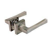 Amig - Set di maniglie per porte | Mod. VEJER | 52 x 123 mm | Con bocallave | Design elegante e semplice | Impugnatura ergonomica | Zama Argento opaco
