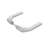 Amig - Set di maniglie senza rosetta in alluminio finitura argento opaco - 130 x 61 mm - Mod. 2113 - Quadrello da 8 mm - Per porte da 35 a 65 mm