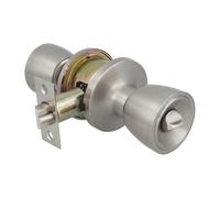 Amig - Set pomolo per porta - Chiavistello d'ingresso 60/70 mm - Con serratura interna - Per porte in legno da 35 a 45 mm di spessore - Sistema Anti-Card