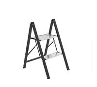 Amig Sgabello Pieghevole 2 Gradini Nero 66x48x40 cm