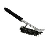 Amig - Spazzola 2 in 1 di Pulizia Fireplus per Barbecue | Spazzola e Raschietto in Acciaio Inox | Utensile Multifunzionale per Pulire Griglie e Piastre | Lunghezza: 45,7 cm