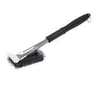 Amig - Spazzola per la pulizia della griglia 2 in 1 AM36 - Fili in acciaio e acciaio inossidabile - Manico in polipropilene - 40,2 x 5 cm - Per griglie e barbecue