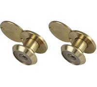 Amig - Spioncino con lente super angolare per porte interne ed esterne | Visiera con copertura per privacy | Ottone | Colore oro | Dimensioni: diametro 14 mm | spessore della porta 15-25 mm