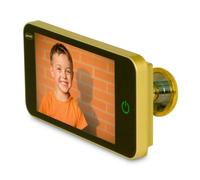 Amig | Spioncino digitale per porta | Schermo LCD TFT da 4" | Angolo di visione: 160° | Immagini nitide | Facile installazione e utilizzo | Colore: Oro