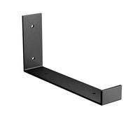 Amig - Supporto dritto per scaffali industriali | 103 x 211 x 40 mm | Acciaio | Colore: Nero opaco | Angolo per ripiani | Staffe metalliche nere