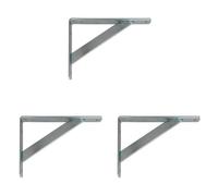 Amig - Staffa per mensole a muro | Supporti per Mensole | Reggimensola | Staffe per mensole in Acciaio | Supporto Scaffale | Colore: Zincato | Dimensioni: 300 x 225 | Peso max: 260 kg