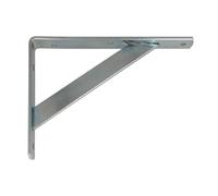 Amig - Staffa per Mensole da Parete | Squadra Metallica per Scaffali | Angolo per Ripiani | Supporto per Scaffali | Acciaio | Colore Argento | Misura 200x125 mm | Peso Massimo Raccomandato 320 kg