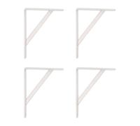 Amig - Staffa per Mensole Mod.9 Set da 4 Pezzi - Reggimensola Robusto per Mensole e Ripiani, Elevata Capacità di Carico - 300 x 225 mm, Fino a 260 kg - Acciaio - Bianco