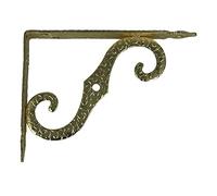Amig - Staffa per Mensole Muro | Supporto Robusto e Facile da Installare | Reggimensola Funzionale | Capacità 90kg | Ideale per Casa e Ufficio, Ottone Verniciato, 150x115mm, Lega di Acciaio