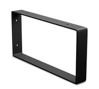 Amig - Staffa Rettangolare Singola per Scaffali Industriali - 126 x 261 x 30 mm - Acciaio Nero Opaco - Supporto da Parete per Mensole - Design Funzionale e Resistente - Ideale per Scaffali da Parete