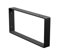 Amig - Supporto rettangolare per scaffali industriali | 126 x 261 x 30 mm | Acciaio | Colore: Nero opaco | Angolo per ripiani | Staffe metalliche nere