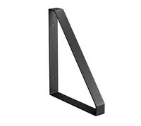 Amig - Supporto triangolare per scaffali industriali | 211 x 261 x 30 mm | Acciaio | Colore: Nero opaco | Angolo per ripiani | Staffe metalliche nere