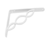 Amig - Staffe per Mensole a Muro | Supporti Robusti in Acciaio | Facile Installazione | Ideale per Casa e Ufficio | Compatibile con Cinghia per Serranda, Bianco, 150 x 125 mm, Lega di Acciaio