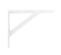 Amig - Staffe per mensole | Angolo per Ripiani | Supporto per Scaffale | Acciaio | Colore Bianco| Misura: 250x200 mm | Peso massimo consigliato: 330 kg