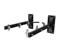 Amig - Tendedero Fijo de Pared - 6 Poleas de Acero Inoxidable para 3 Cuerdas - Soporta Gran Capacidad de Ropa Mojada - Uso Exterior - Fácil Instalación - Compacto y Duradero - Negro - 45 x 18.5 x 8 cm