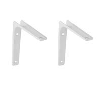 Amig - Supporto Angolare in Acciaio per Scaffali | Resistente fino a 40 kg | Facile da Installare | Ideale per Casa e Ufficio, Bianco, 200 x 150 mm (8'' x 6''), Materiale: Acciaio