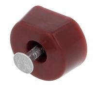 Amig - Supporto | con forma rotonda | Ø 15 x 7 x 19 mm | 8 pezzi | Ideale per fissaggio di mensole di armadi, vetrine o scaffali | Facile fissaggio tramite vite | plastica marrone