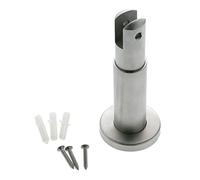 Amig - Supporto di fissaggio per paralumi | 54 x 42 x 2 mm | Ideale per fissare pannelli in legno alla parete | Eccellente nei bagni pubblici | Acciaio inossidabile 18/8 argento opaco