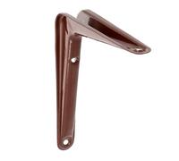 Amig - Supporto per Mensola da Parete - Staffa in Acciaio - 250x125 mm - Colore Marrone - Resistente fino a 40 Kg - Angolo per Ripiani - Supporto per Mensole - Facile da Installare