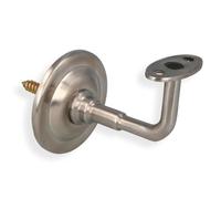 Amig - Supporto per Ringhiera Scale | Acciaio | Resistente alla ruggine e alla corrosione | Per Interni ed Esterni | Colore: Argento | Dimensioni: Ø 70 x 75 x 45 mm