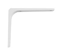 Amig - Supporto per Scaffali | Angolo Resistente | Facile Installazione | Ideale per Casa e Ufficio | Staffe Angolari da Parete, Bianco, 400 x 300 mm, Lega di Acciaio