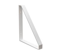 Amig - Supporto Triangolare per Mensole Industriali - 211 × 261 × 30 mm - Acciaio Bianco - Supporto da Parete - Design Funzionale e Resistente - Ideale per Mensole da Parete