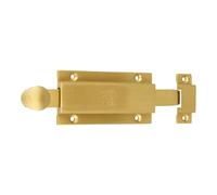 Amig - Tassello di sovrapposizione per porte Mod.3700 | Serratura di sicurezza dorata per posizionamento orizzontale o verticale | in ottone con finitura opaca | Misure: 300 x 48 mm | Viti incluse