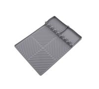 Amig - Vassoio in Silicone per Griglia Laterale di Barbecue - 40 x 29 cm - Grigio - Tappetino per Utensili da Barbecue - Facile Pulizia - Mod. AM14