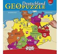 Amigo 00382 - GeoPuzzle- Puzzle a Forma di Germania [Lingua Tedesca]