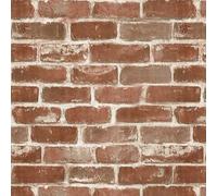 AMIGO Carta da Parati Autoadesiva 3D Effetto Mattone Rosso Terracotta - Rivestimento Murale Rimovibile per Cucina, Salotto o Camera da Letto 44.5x1000cm