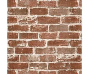 AMIGO Carta da Parati Autoadesiva 3D Effetto Mattone Rosso Terracotta - Rivestimento Murale Rimovibile per Cucina, Salotto o Camera da Letto 44.5x300cm