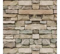 AMIGO Carta da Parati Autoadesiva 3D Effetto Mattone Verde Antico - Rivestimento Murale Impermeabile e Rimovibile per Cucina, Soggiorno o Pareti Accento 44.5x600cm