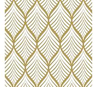 AMIGO Carta da Parati Autoadesiva Boho Oro e Bianco Staccabile e Facile Applicazione,per Soggiorno, Camera da Letto o Decorazioni Moderne 44.5x1000cm