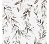 AMIGO Carta da Parati Autoadesiva con Foglie Nere e Motivo Salvia - Stile Agriturismo Moderno per Cucina, Camera da Letto o Pareti 44.5x300cm