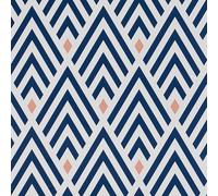 AMIGO Carta da Parati Autoadesiva Effetto Diamantato Design Geometrico con Strisce Blu - Rivestimento Impermeabile per Cucina, Bagno e Mobili 45 x 400 cm