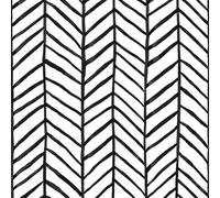 AMIGO Carta da Parati Autoadesiva Stile Bohémien-Design a Righe a Spina di Pesce Nere,per Soggiorno Camera da Letto o Ufficio 44x1000cm