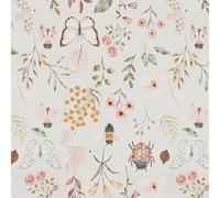 AMIGO Carta da Parati Autoadesiva Verde con Fiori e Farfalle per Bagni,Soggiorni e Camere da letto 44x300cm