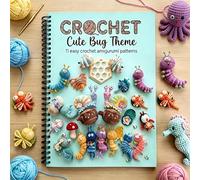 Amigurumi Crochet Pattern Planner - 11 simpatici progetti di insetti, guida passo passo per principianti, appassionati di uncinetto