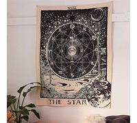 Amiiba, arazzo da parete con tarocchi e stelle, misterioso celeste, da appendere alla parete, decorazione per la casa, camera da letto, soggiorno (costellazione, M - 150 x 129,5 cm)
