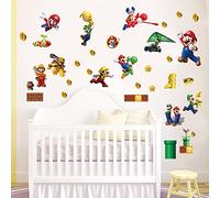 Amiiba Super Mario - Adesivi da parete fai da te per camera da letto dei bambini, soggiorno, decorazione da parete (Super Mary)