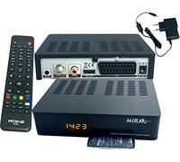 Amiko MIRA3 - Ricevitore satellitare HD con funzione di registrazione, slot per schede, Timeshift, HDMI, PVR, USB, WiFi, AAC-LC, SCART, coassiale, ricevitore satellitare HD per satelliti