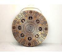 Amilav Collections 50 CM Endless-Knot in Center Symbols Carved Gong Handcrafted Tibetan
