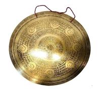 Amilav Collections 55 CM Full Mantra Carving Gong Tibetan Mantra Gong - Best For Healing Meditation