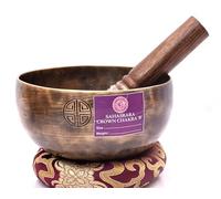 Amilav Collections 7'' Crown Chakra B Note Tuning Bowl-Full Moon Bowl-Handmade Tibetan Singing Bowl