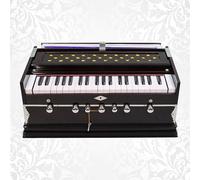 Amilav Collections Harmonium 7 Stopper, 3¼ Ottave, Doppio Soffietto, Ance Basso-Maschio, Strumento di Musica Indiana Harmonium Con Coperchio