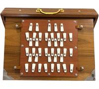 Amilav Collections Scatola Shruti da 3 ottave, legno di teak, marrone, chiave C, stile tradizionale, con borsa per il trasporto