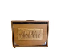 Amilav Collections Scatola Shruti da 38,1 cm, in puro legno di teak, con 13 chiavi, strumento musicale con borsa per il trasporto